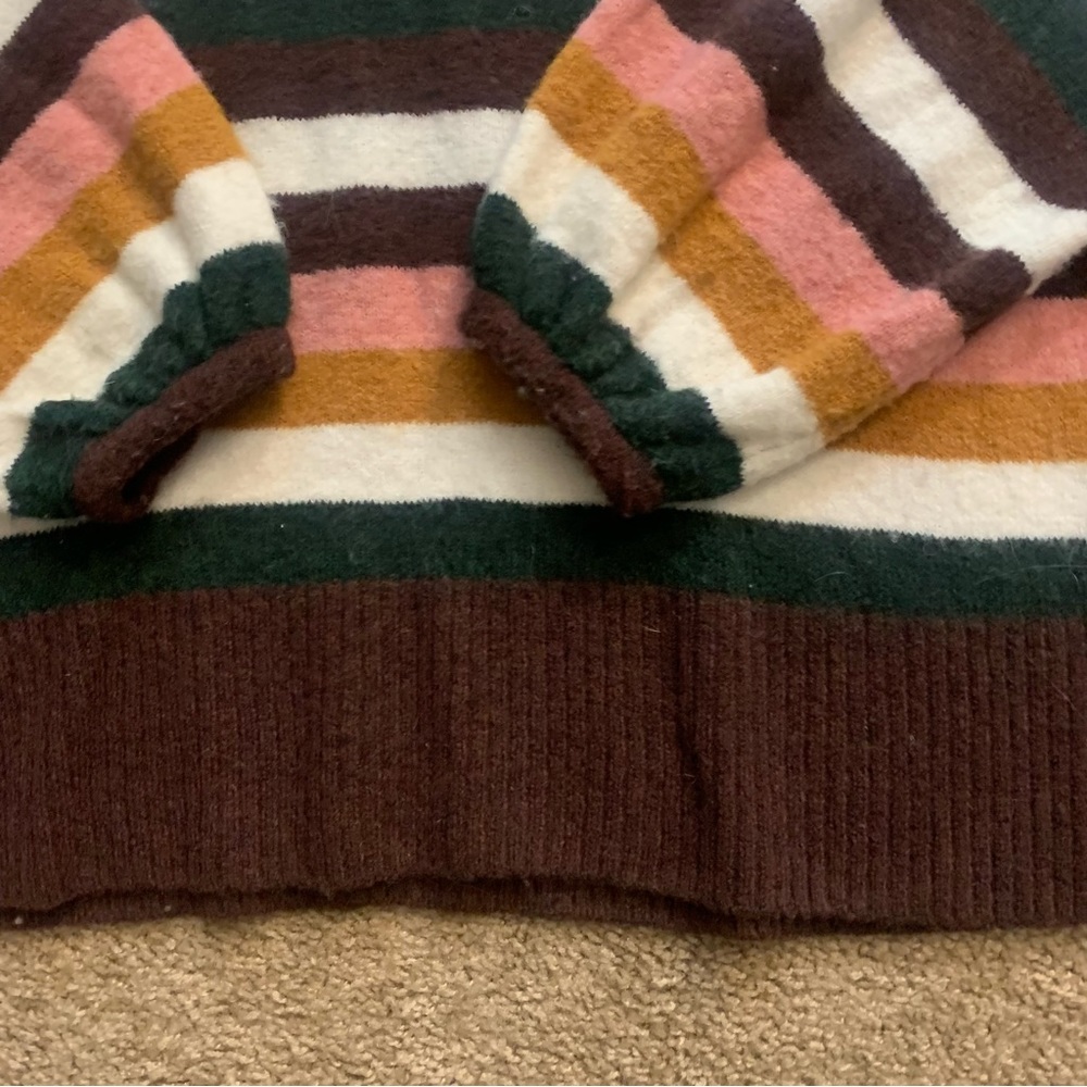 Madewell Striped Merino Wool Alpaca Blend Pullover Slouchy Sweater - Picture 13 of 14